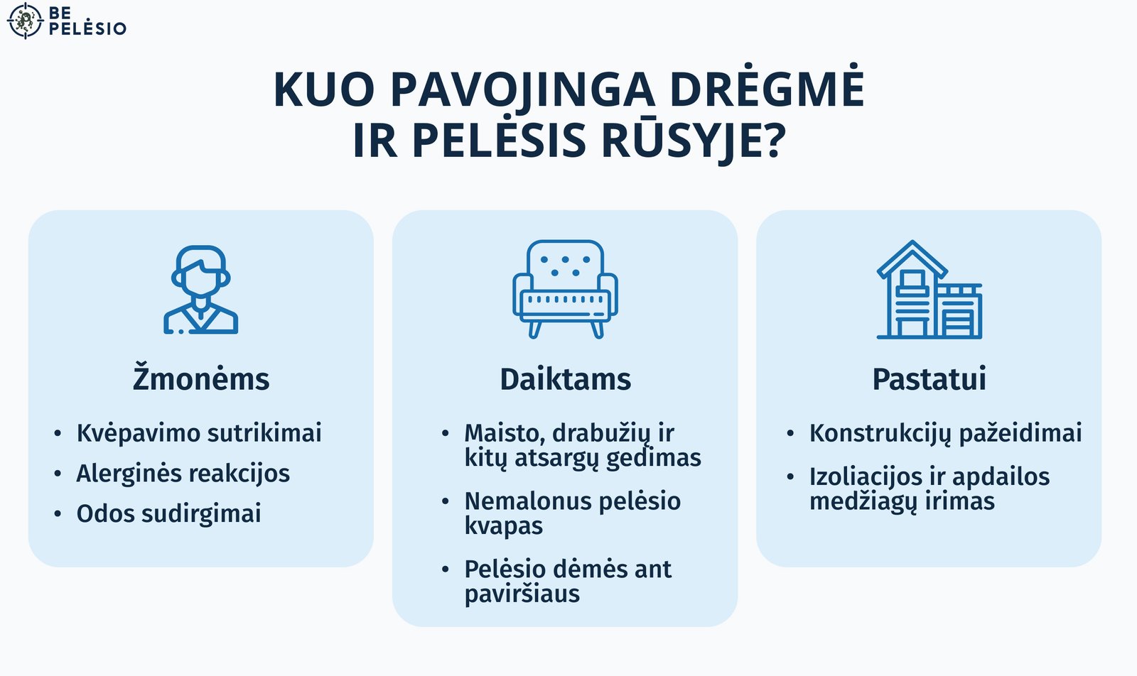 Kup pavojinga drėgmė ir pelėsis rūsyje žmonėms, daiktams ir pastatui